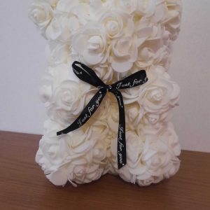 GF0002 - Medo od ruža - WHITE,medo,ruža