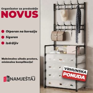 KA0385 - Polica sa ladicama - CRNA